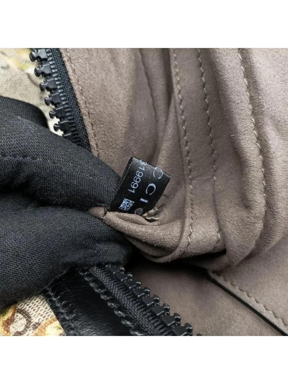 Gucci GG Blooms Black Beige Multi Leather Backpack